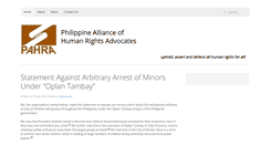 Desktop Screenshot of philippinehumanrights.org